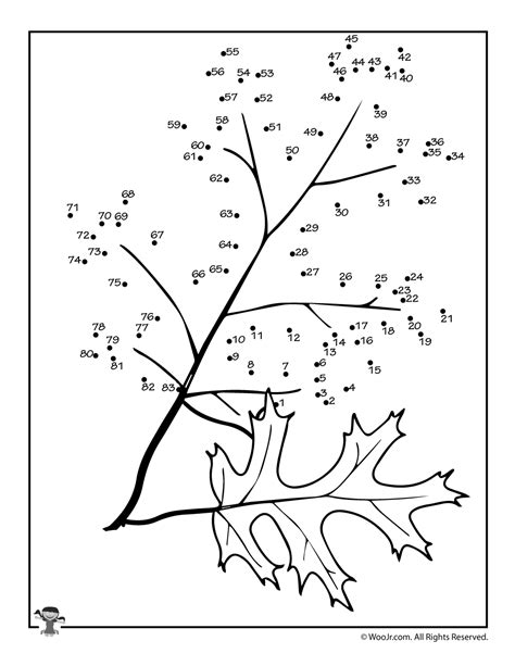 fall dot to dot printables